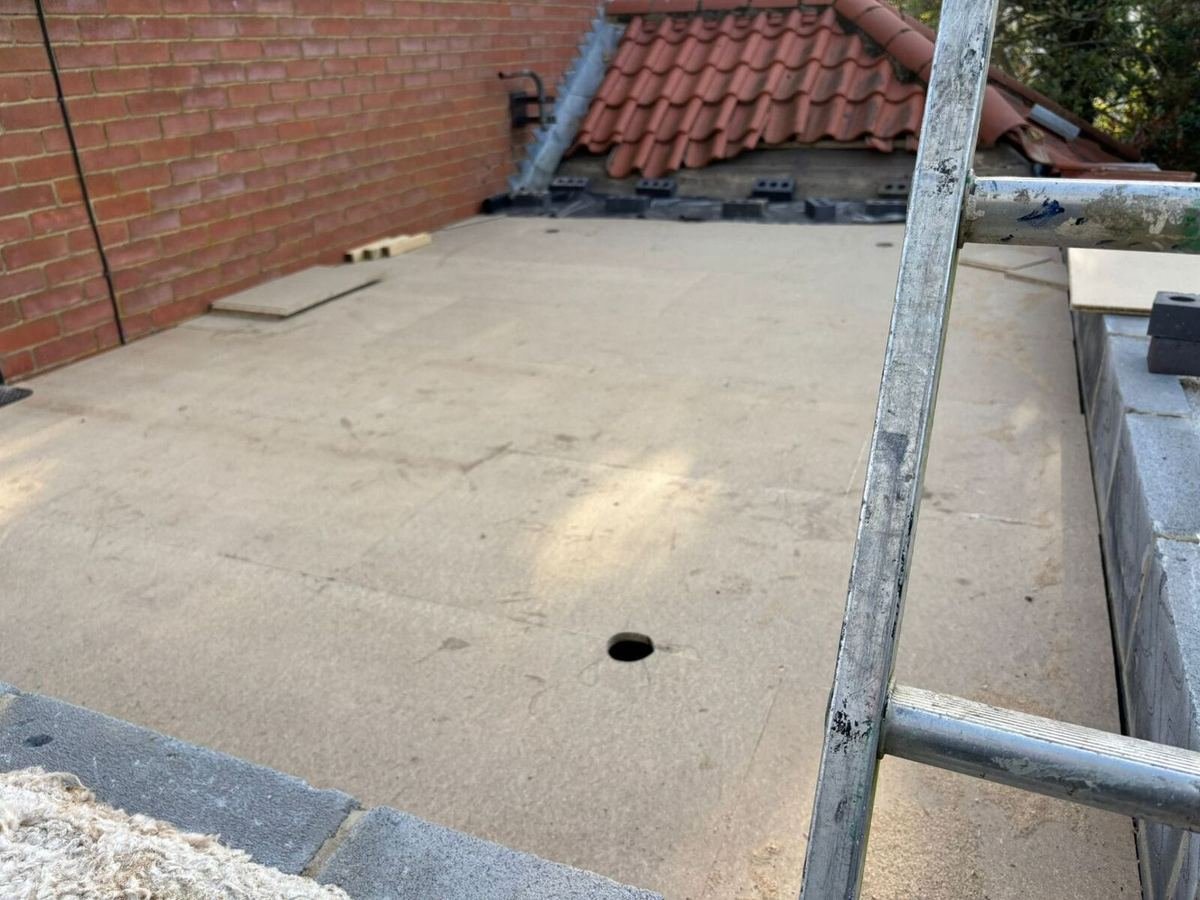Flat Roof Renewal before