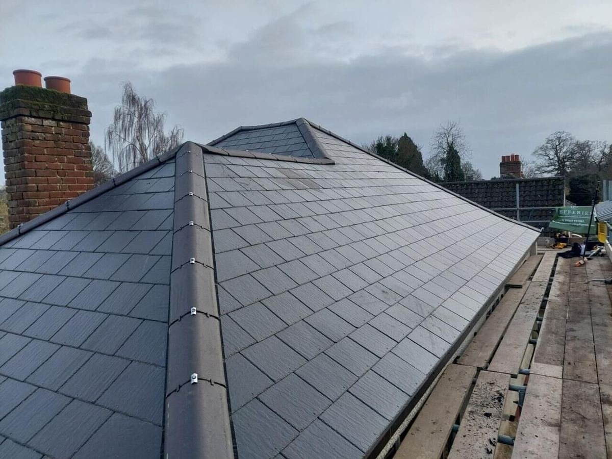 Slate Hipped Re-Roof after